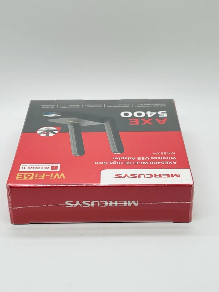 MERCUSYS MA86XH AXE5400Mbps Wi-Fi 6E High-Gain USB WiFi Adapter for PC! Gaming! - Image 4 of 4