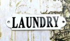 VINTAGE 6x1.5" LAVATORY GASOLINE PORCELAIN PUMP STATION MOTOR OIL GAS SIGN