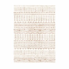 Grand Tapis Salon Chambre Lavable Antidérapant Moderne 1,5 x 2,4 m Beige