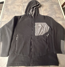 The North Face Boys L 14/16 Black/Gray Solid Fleece Full Zip Hooded Hoodie