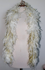 Feather Gold Tinsel Boa for Flapper, Wedding, Costumes and Party Accessory - 60"