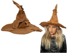 Nicky Bigs Novelties Adult Tattered Scarecrow Witch Hat Distressed Wizard Cos...