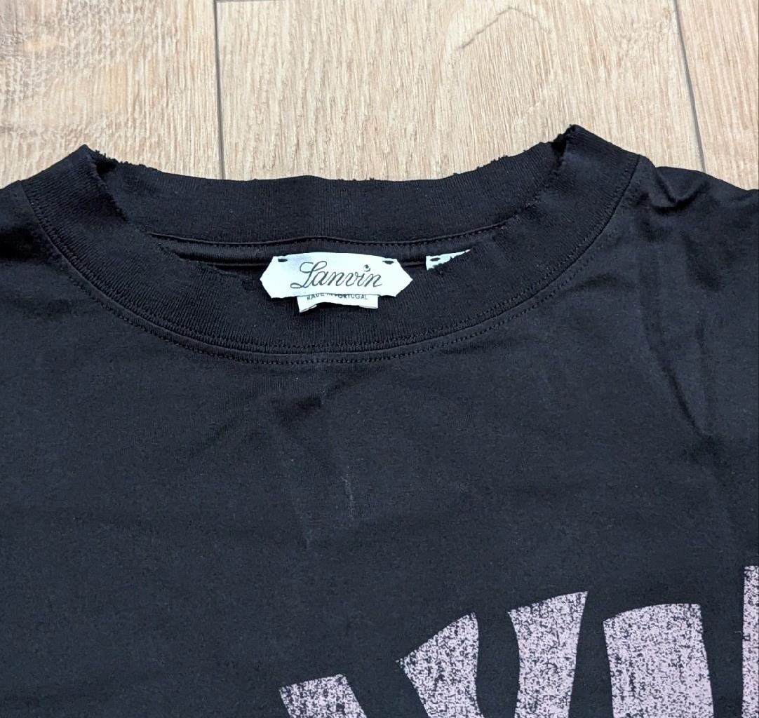 $690 Mens LANVIN x Future Logo Graphic T-Shirt Black Medium