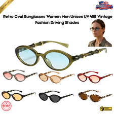 Oval Sunglasses Women Retro Vintage Shades UV400 Protection Fashion Sun Glasses