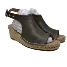 Journee Collection Crew Espadrille Faux Leather Wedges 10