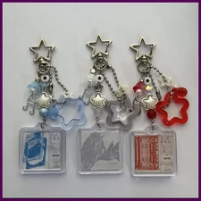 Handmade wave to earth beaded keychain star fairy core keychain