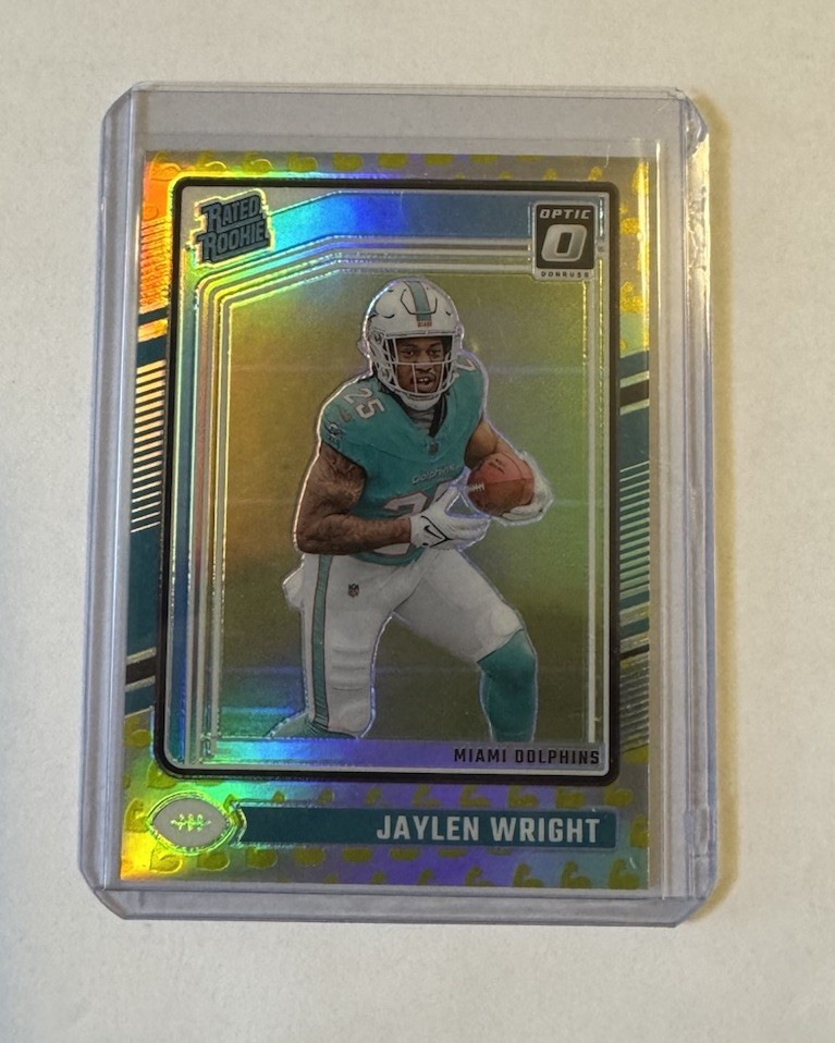 Jaylen Wright 2024 Panini Donruss #344 Flex Emoji /149 Dolphins