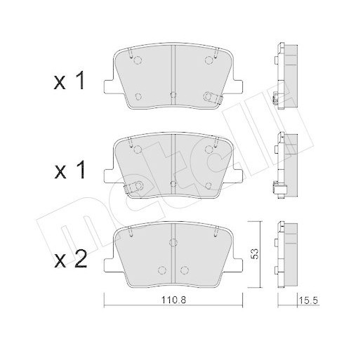 Plaquettes de frein Metelli silence et haute friction Ssangyong
