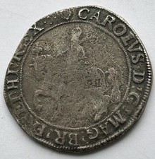 1625-1649 Charles I Silver Half Crown Coin mm Harp
