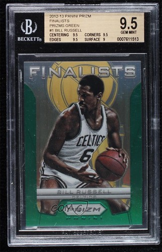 Bill Russell [Green] #1 2012 Panini Prizm Finalists card