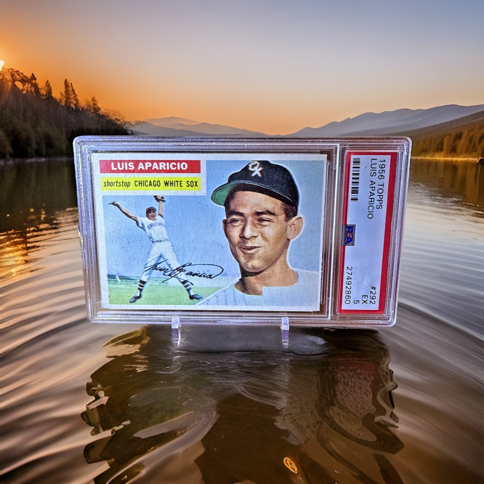 1956 Topps Luis Aparicio #292 RC – PSA EX 5 – Rookie HOF SS – Chicago White Sox