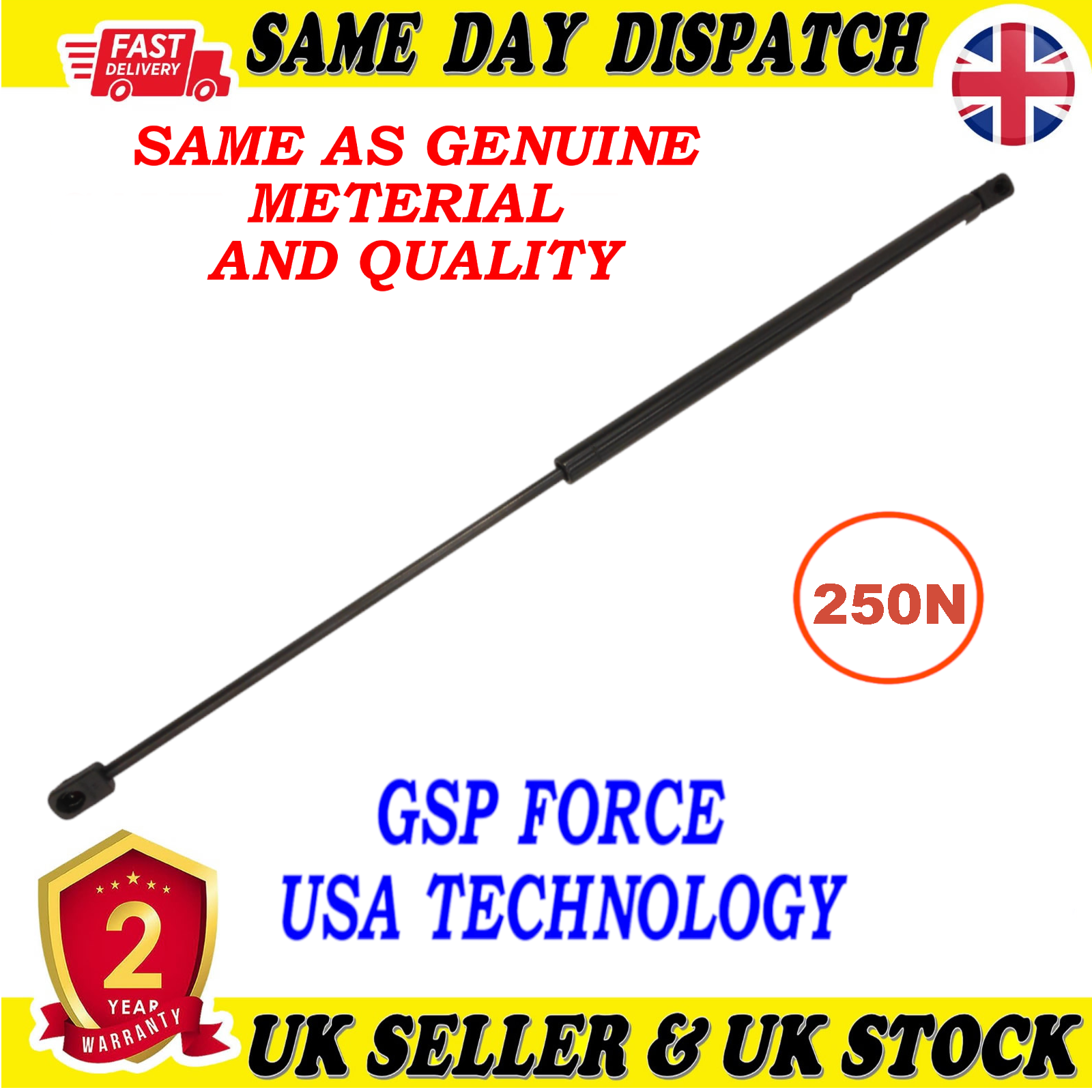 FRONT BONNET GAS STRUT  250 Newton FOR VAUXHALL SIGNUM VECTRA C 1178224
