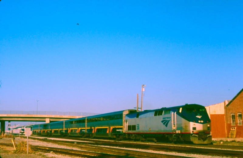ORIGINAL FUJICHROME SLIDE AMTRAK P-42 #58 OAKLAND, CA JANUARY 19, 2008