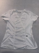Grey's Anatomy By Barco White Scrub Top Professional Wear Women's Size Medium