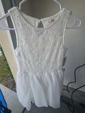 Cat  Jack Girls' Dress Color Off White Size XL 14 New