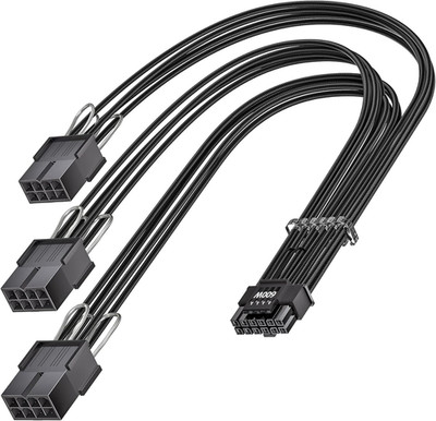 Fasgear 16pin GPU Cable to 3X 8 pin PCIe Extension -30cm PCI-e 5.0 (12+4) 12VHPW