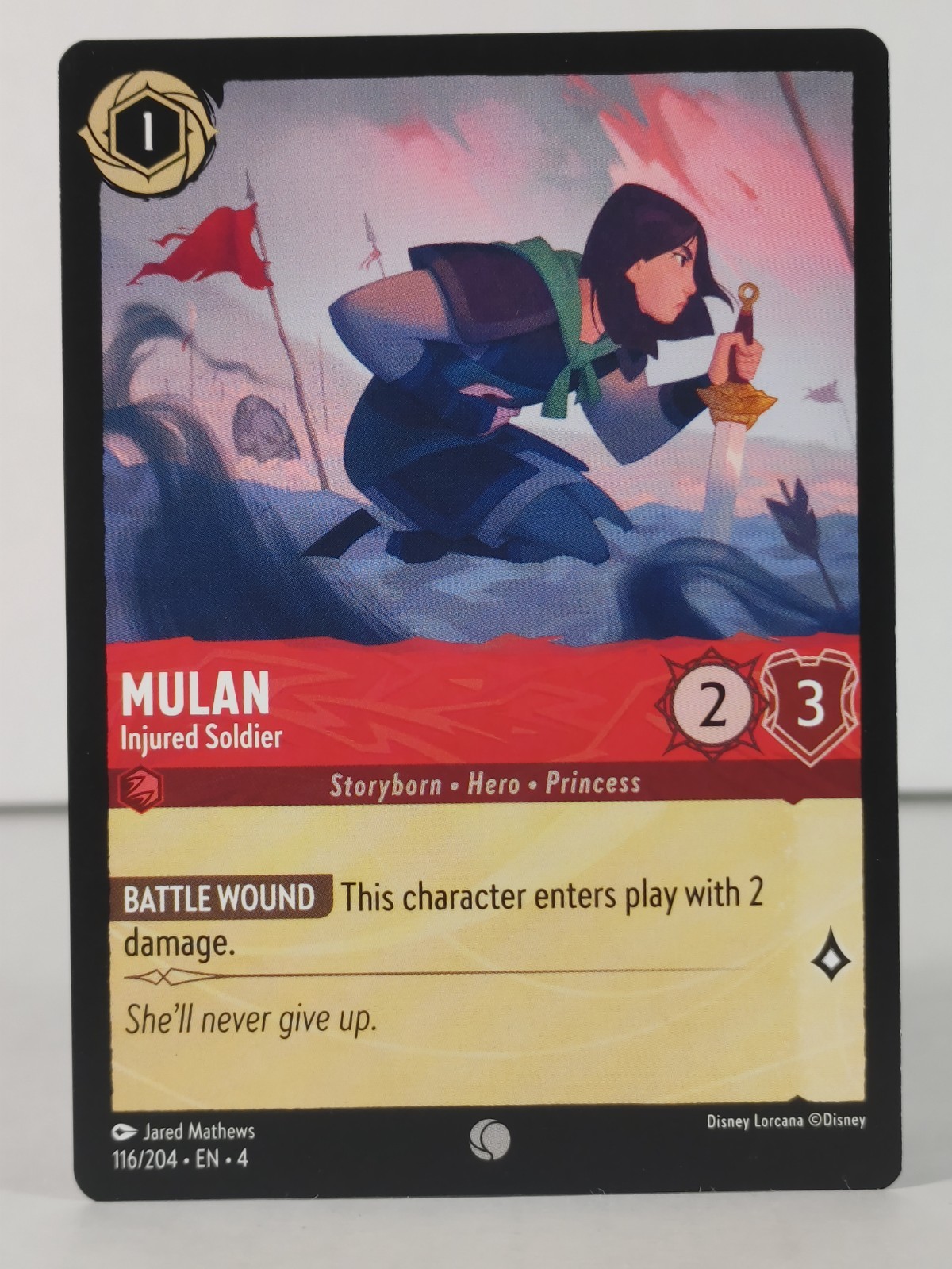 Mulan - Injured Soldier - Ursula's Return - 116/204 - Lorcana - singles