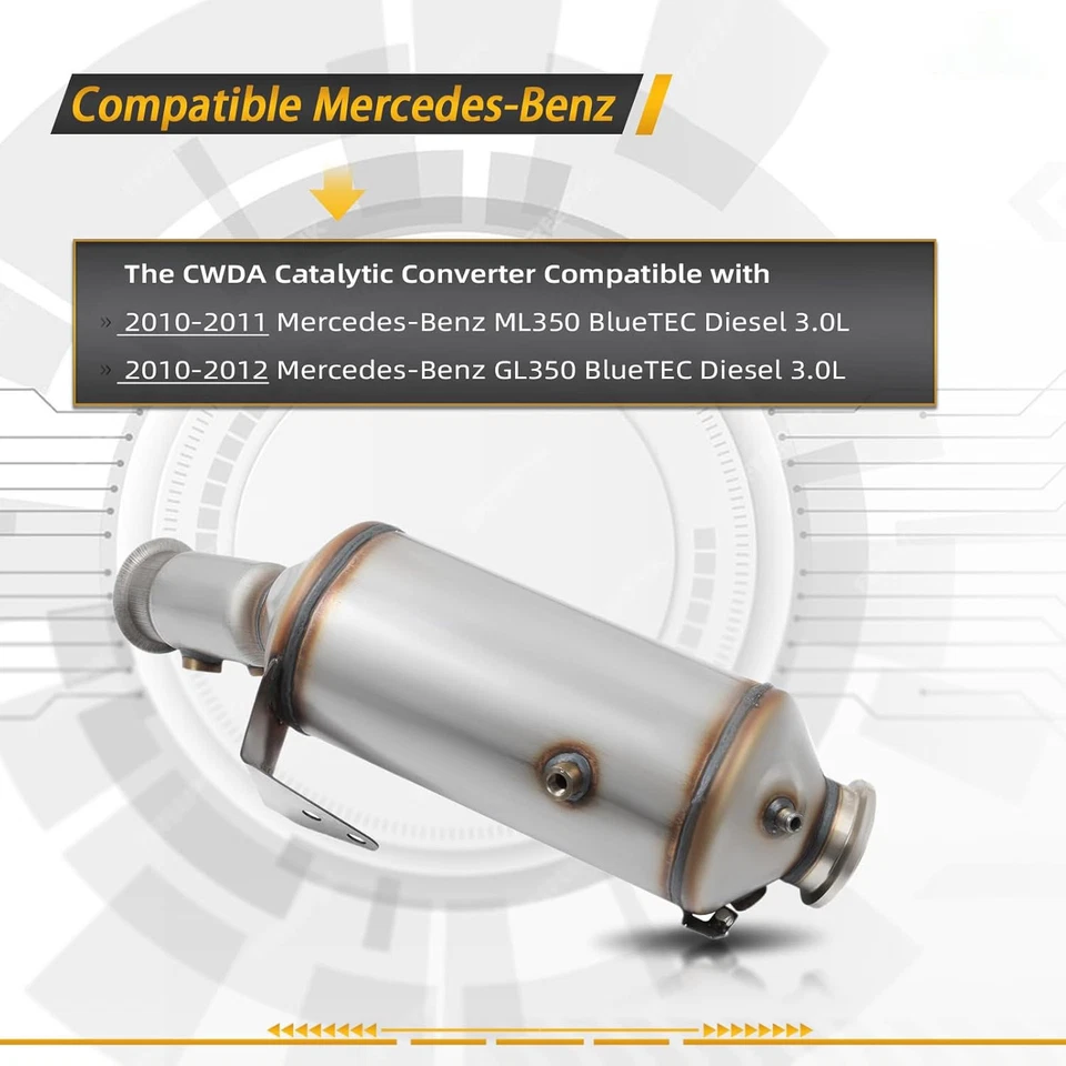 Diesel Particulate Filter DPF For Mercedes Benz GL320 GL350 ML320 ML350 BlueTEC - Image 3 of 4