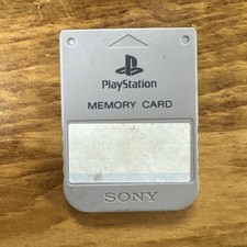 Sony Playstation 1 PS1 Official OEM 15 Block Memory Card SCPH-1020 Gray Tested