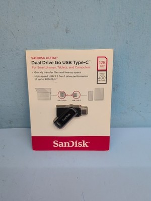 SanDisk 128GB Ultra Dual Drive Go USB Type-C Flash Drive Black SDDDC3-128G-A46