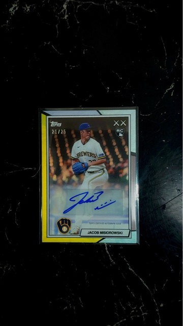 Topps 2026 Topps Jacob Misiorowski Brewers Rookie Auto Card #40-A /25 21/25