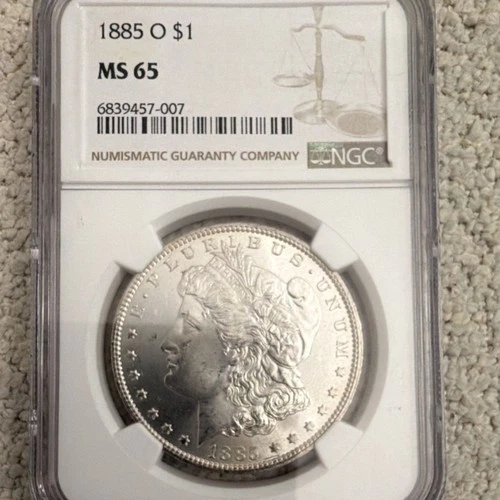 1885 Morgan Dollar MS65 NGC $1 Silver New Orleans Uncirculated Coin