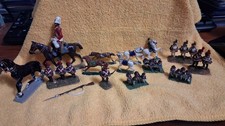 Lot Of 36 Metal Horses, Soldiers For Diorama