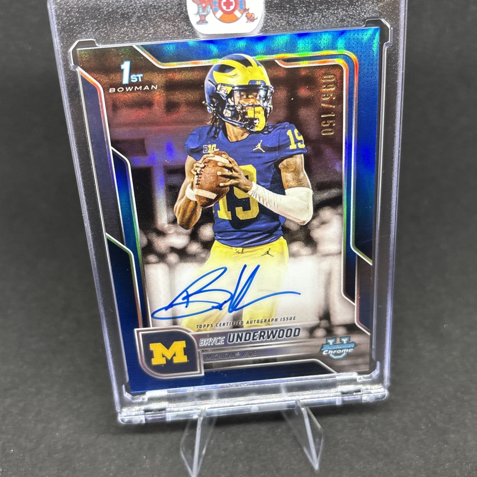 2025 Bowman Chrome U Bryce Underwood 1st Bowman Blue Refractor Auto /150 BCA-BUN