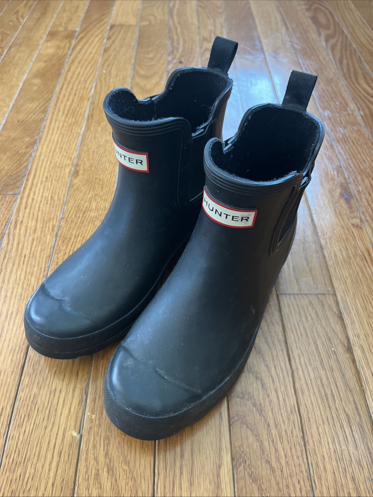Hunter WFS2006RMA-BLK Chelsea Rain Boot for Women, Size US 7 - Navy Blue