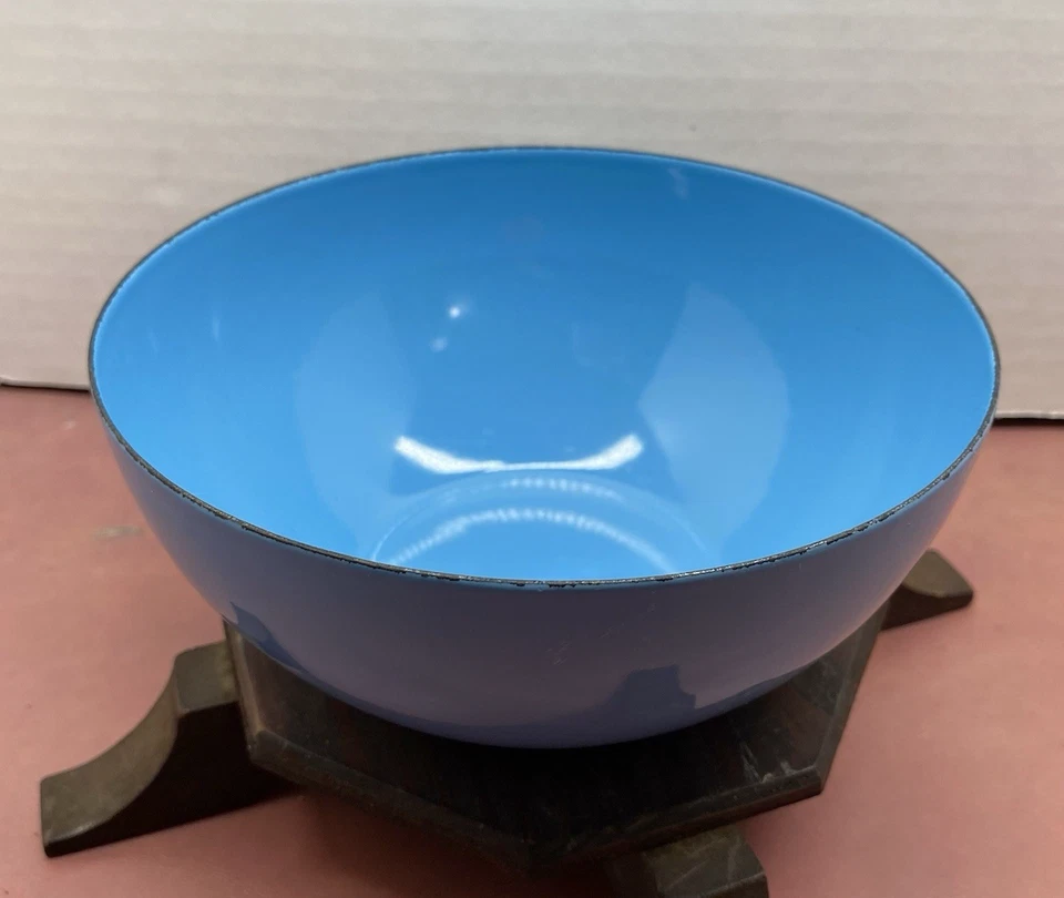 Vtg Enamelware Bowl by Kaj Franck Wartsila Finland Scandinavian Modern Design - Image 3 of 4