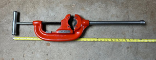 Ridgid rigid No. 44 S 4 wheel 2 1/2" 4" pipe conduit cutter w/ assist handle VGC