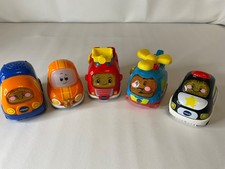 VTech Go Go Smart Wheels vehicle lot of 5-Police Car, Firetruck, Helicopter  3