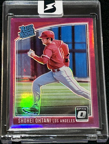 2018 Panini Donruss Optic Shohei Ohtani Rated Rookie Running #56 Pink Prizm RC