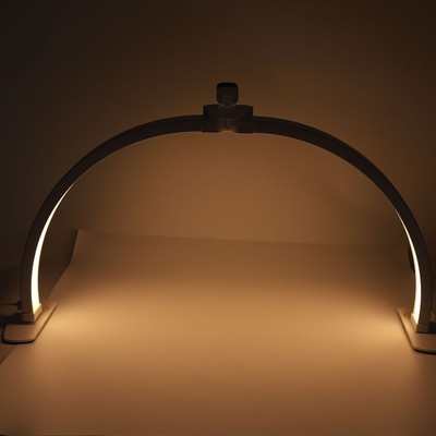 Foldable Half Moon Light For Nail Desk With Phone Holder 10 Brightness Adjustabl