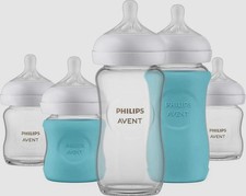 Philips Natural Newborn Glass Gift Set, Baby Bottles with Natural Response