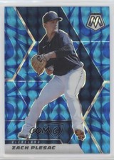 2021 Panini Mosaic Reactive Blue Mosaic Prizm Zach Plesac #105 11gl