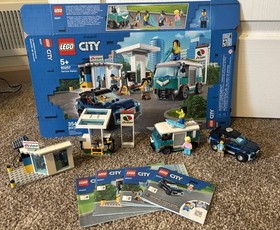 LEGO CITY: Service Station (60257) and Van and Caravan (60117) Sets- Preowned