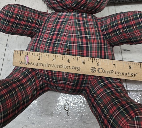 Polo Ralph Lauren Polo Bear Red Plaid Teddy Pony Logo Embroidery 11” NO BOW TIE - Picture 9 of 9