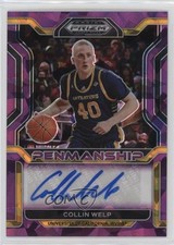 2022 Prizm Draft Picks College Penmanship Purple Ice /99 Collin Welp Auto 0eo6