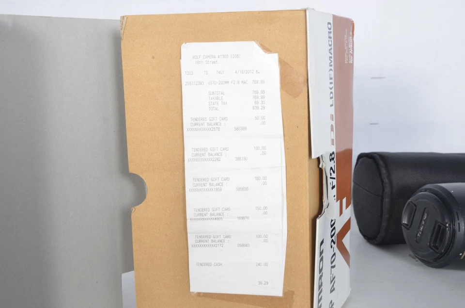 Tamron A001NII AF 70-200mm F2.8 LD Di SP IF Macro Lens Nikon As-Is Auto-Focus  - Image 3 of 4