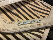Henri Bendel Striped White/Black Clutch Top H...
