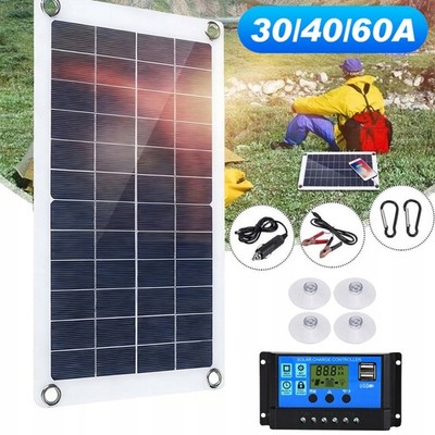 Solarpanel 300W 12V 30-60A Tragbar Solarmodule für Boat Camping Wohnmobil Boot