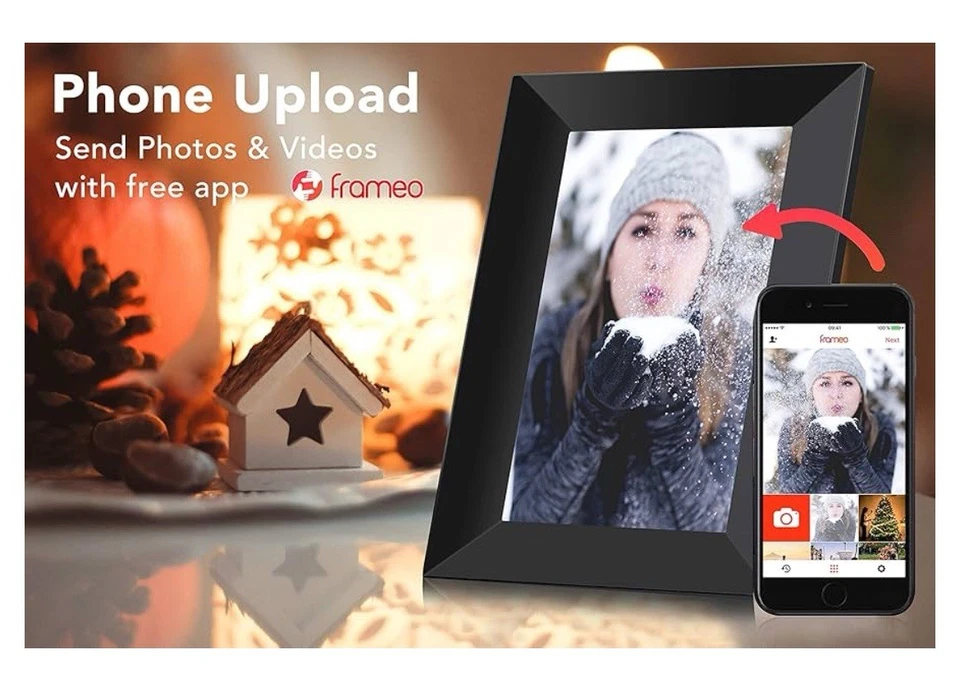 8Inch 16GB Smart WiFi Digital Photo Frame, WLAN Photo Frame with LCD IPS Touchsc - Image 2 of 4