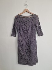 Mint Velvet Dress Size 10 Grey Lace Party Evening Occasion