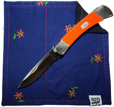 50 WAYS POCKET POCKET HANK Everyday Carry EDC Gear Blue Embroidered 3D Flowers