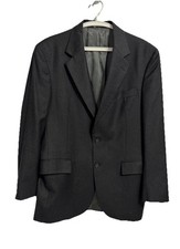 Joseph A Banks Size 40R Men's Suit Jacket Blazer Black Wool Cashmere