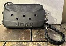 Simply Southern Simply Tote Clutch Black with straps And Wrist Strap