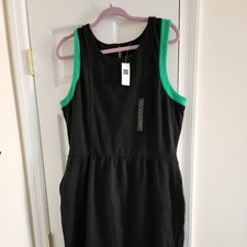 Gap 100% Cotton Black Green Colorblock Tank Dress Size XL NWT WOMENS sleeveless