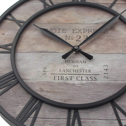 Large Roman Wall Clock, Rustic Vintage Metal Wall Clock Oversized Big Wall Clock - Picture 5 of 9