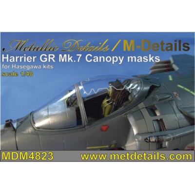 Metallic Details MDM4823 Scale kit 1:48 Harrier GR Mk.7. Canopy masks (Hasegawa)